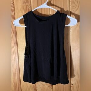 Carbon38 black cropped tank XS